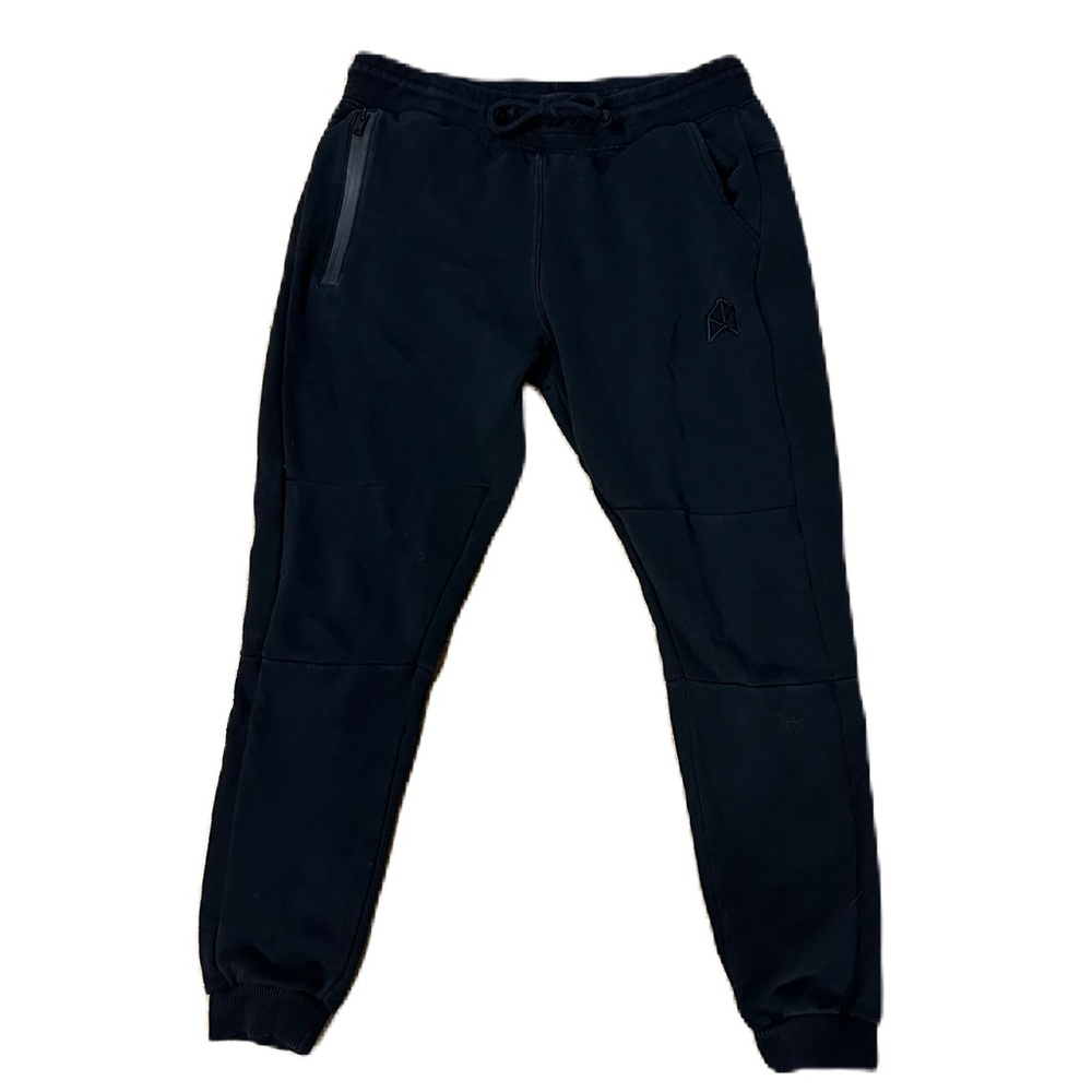 BM Fit Gear Joggers Sweatpants Mens Size Large Black Activewear Fitness Lounge